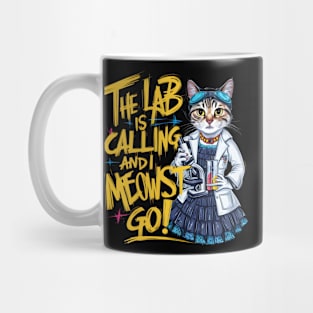 "Curiosity Piqued: The Scientific Cat's Call" Mug